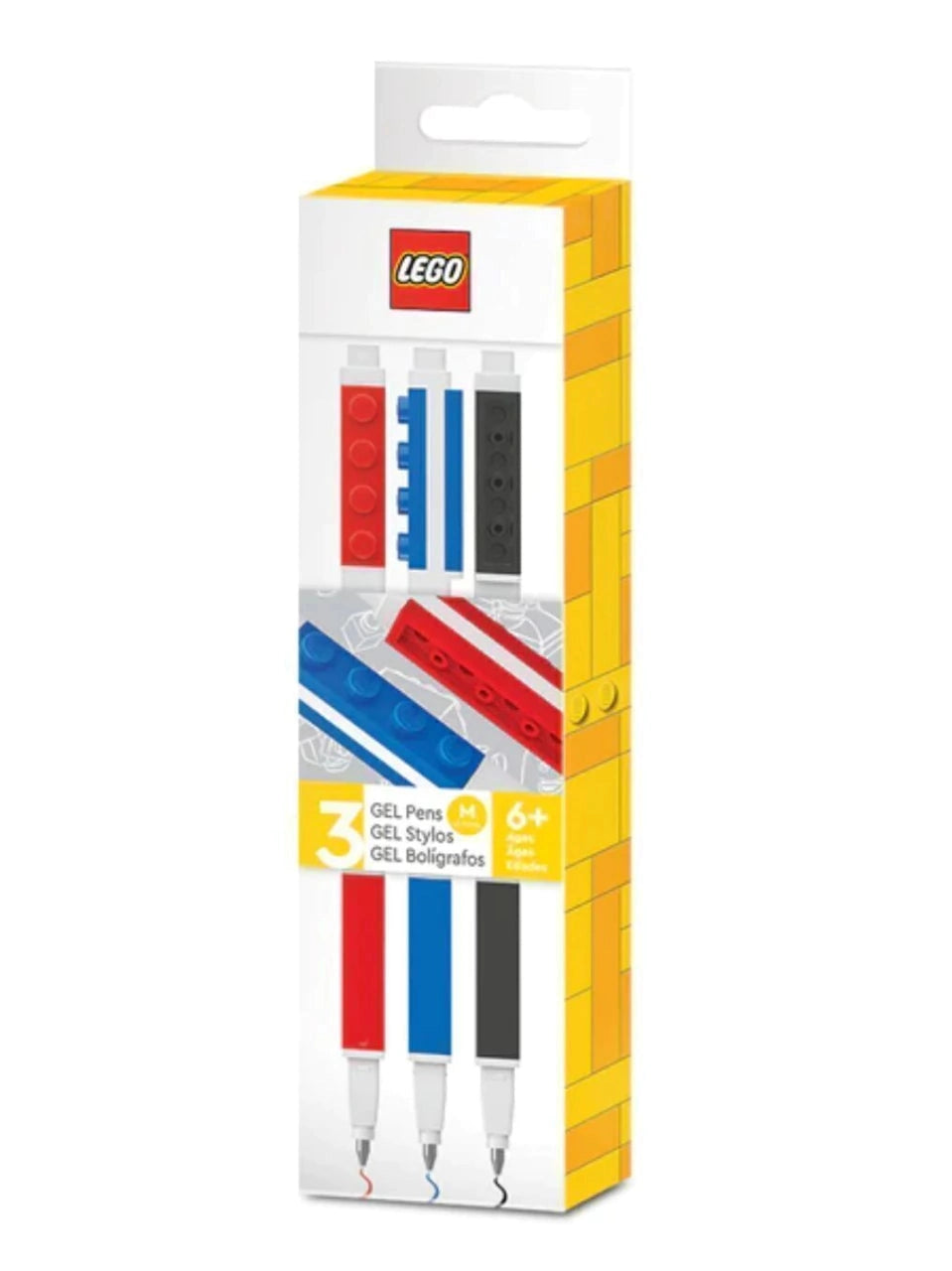 Kit - Caneta Gel Azul, Preta e Vermelha LEGO®