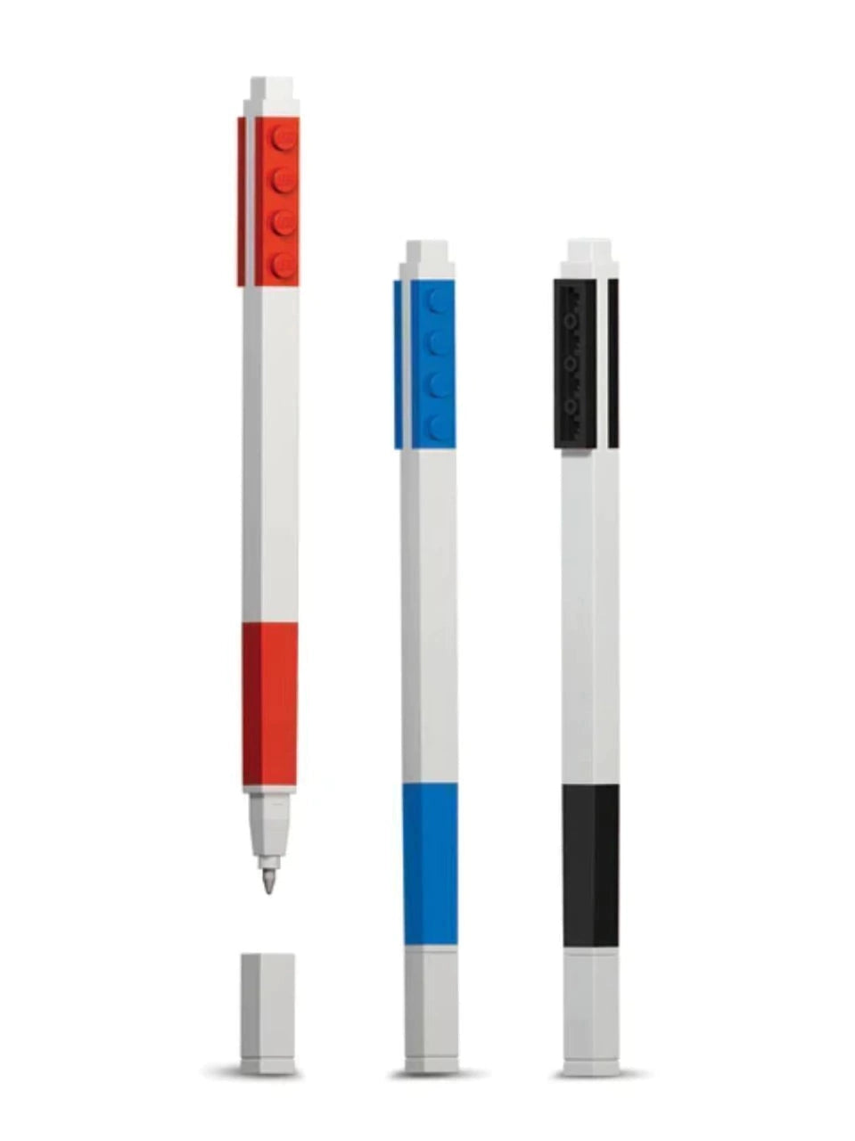 Kit - Caneta Gel Azul, Preta e Vermelha LEGO®